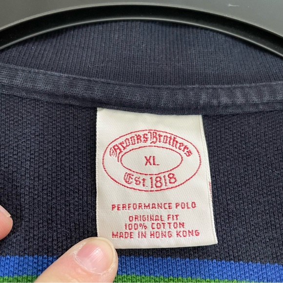 Brooks Brothers Long Sleeve Striped Polo Shirt XL - Picture 5 of 6